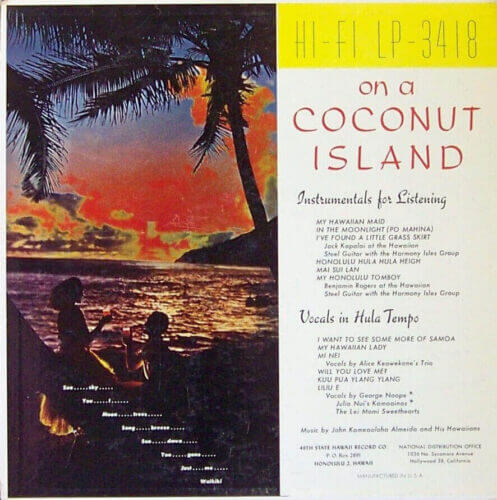 Album cover of On A Coconut Island by John Almeida And His Hawaiians